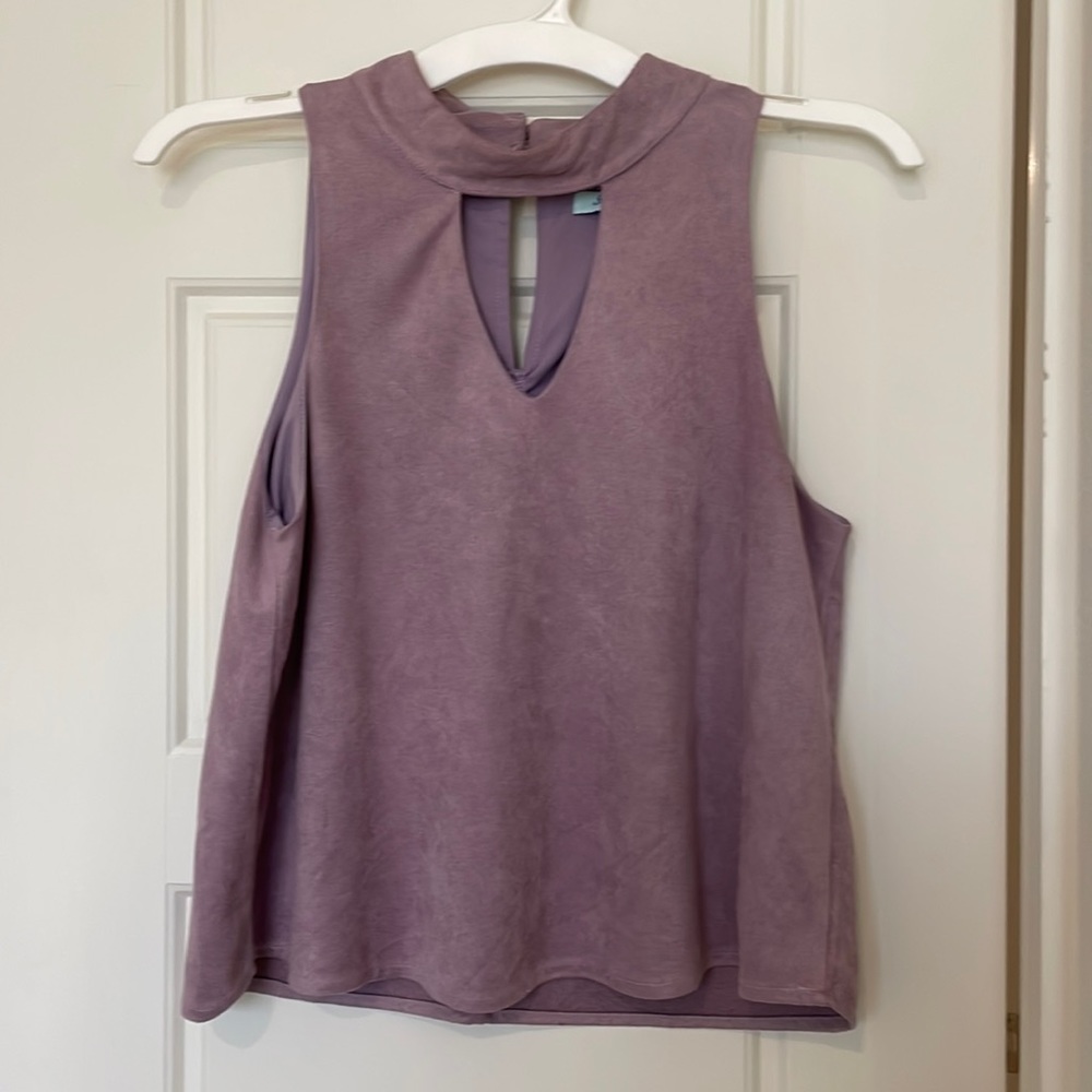 Suede Halter Top